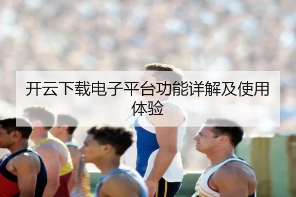 开云下载电子平台功能详解及使用体验